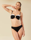 Biquini Meia Taça Large Textura P&B