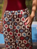 Calça Pantalona Fluída Tule Leblon