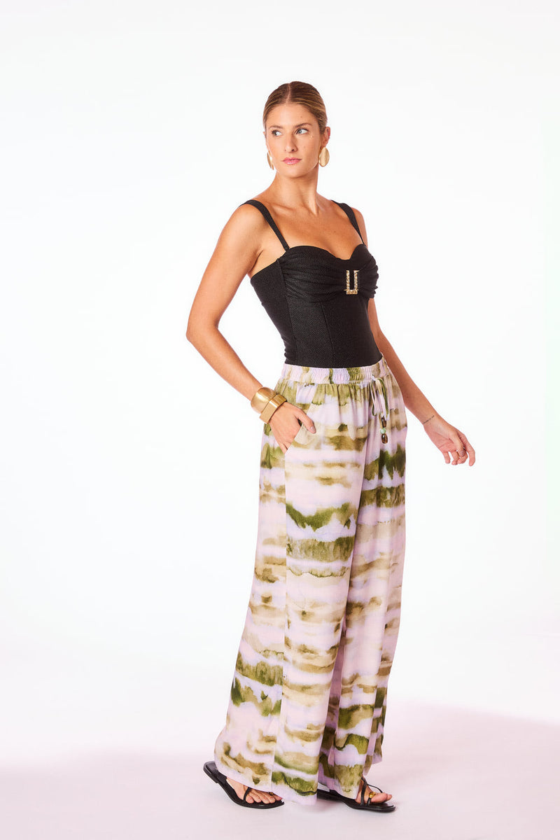 Calça Pantalona Aquarelle Kalini