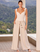 Calça Pantalona Areia