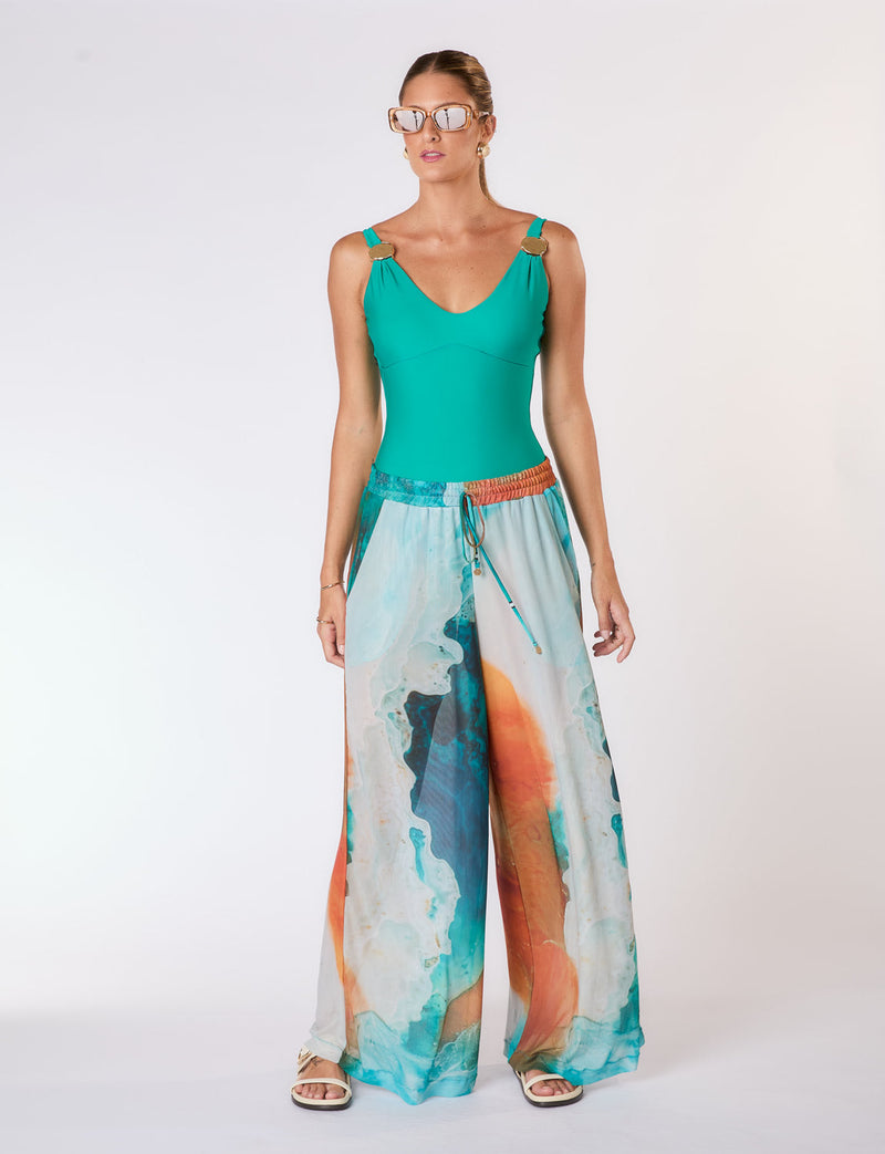 Calça Pantalona Fluída Tule Isla