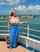 Calça Pantalona Cos Largo Extra Safira