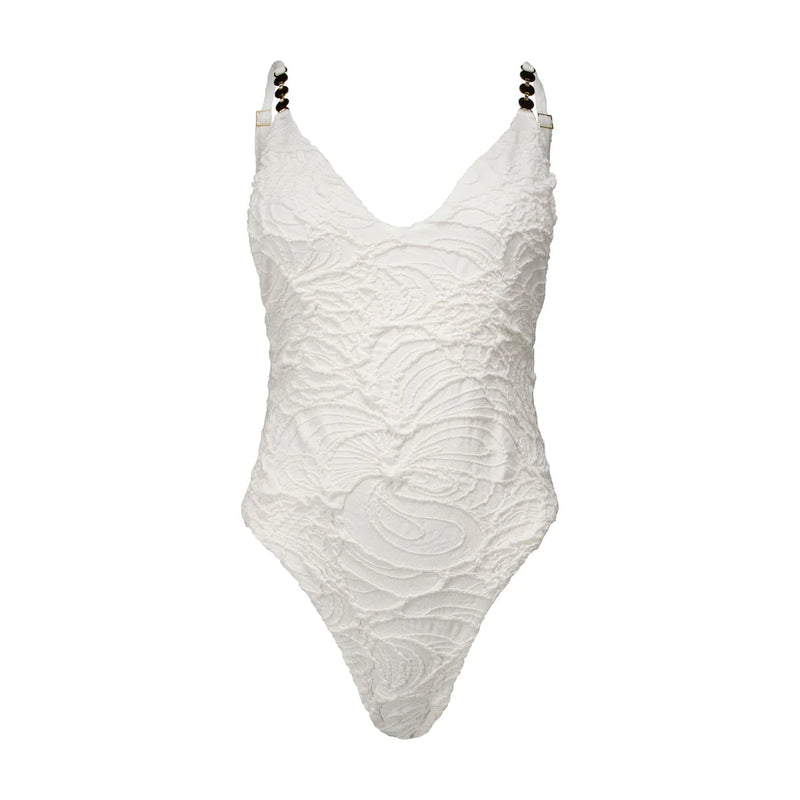 Body Lily Textura Floral Off White