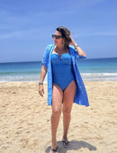 Saída de Praia Chemisier UltraTech UV50+ Safira