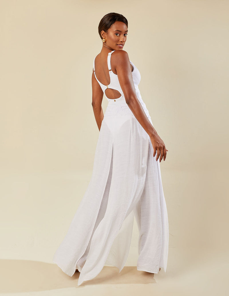 Calça Sobreposta Cós Renda