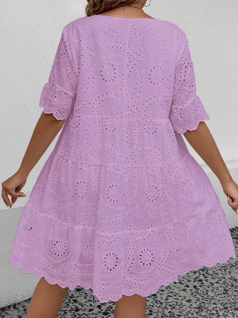 Vestido Feminino Bordado Britany Plus Size