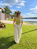 Calça Pantalona Areia