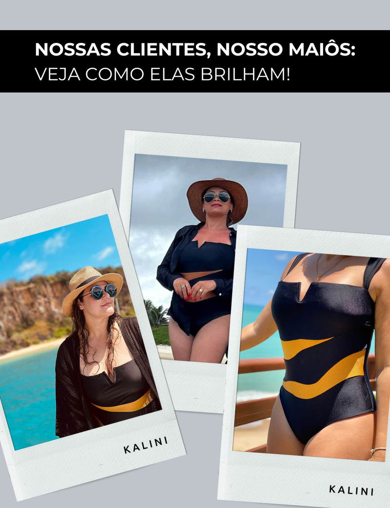 Maiô Body Modelador Aro V Creta