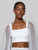 Top Cropped  Decote Reto Shine Glow